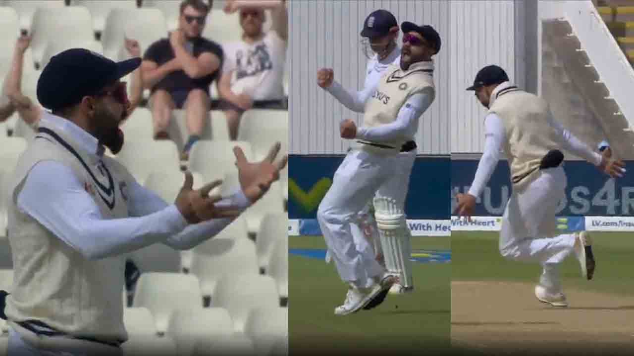 Virat Kohli Celebrate Aggressively On His Own When Alex Lees Got Run