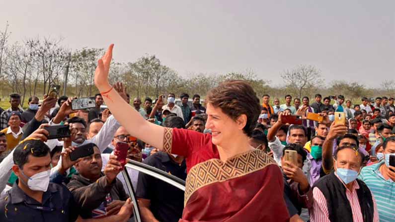 PRIYANKA GANDHI WELCOME AT ASSAM