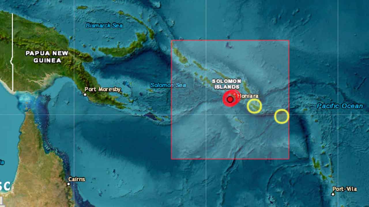 Solomon Islands Tsunami: 7.3 magnitude earthquake in Solomon Islands; Tsunami Warning Announcement