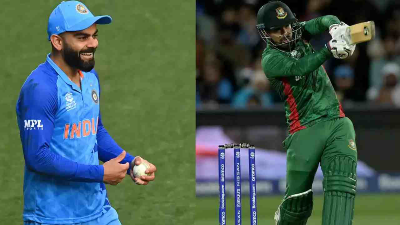 Virat Kohli gifts a bat to Litton Das after India vs Bangladesh T20